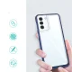 Skaidrus dėklas Samsung Galaxy S23+ Clear 3in1 su mėlynu rėmeliu
