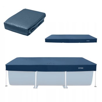 Intex 28036 Frame Pool Cover 260x160 cm, Dark Blue