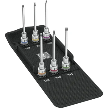 Wera 8767 C TORX HF 2 Zyklop TORX galvučių su antgaliais rinkinys su fiksavimo funkcija, 6 dalių
