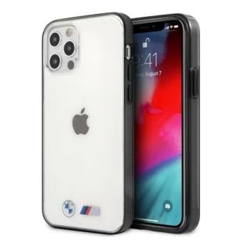BMW iPhone 12 Pro Max dėklas Sandblast, permatomas