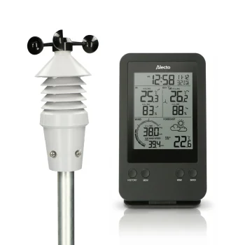 Meteorologinė stotelė Alecto WS-3400 su belaidžiu jutikliu, 5.5" LCD, juoda