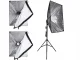 2x 135W „Softbox“ fotostudijos apšvietimo rinkinys su stovais
