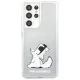 Karl Lagerfeld dėklas Samsung Galaxy S21 Ultra telefonui Choupette Fun, skaidrus