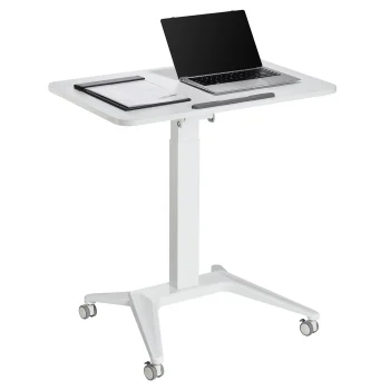 Mobilus nešiojamojo kompiuterio stalas Maclean MC-453W, 80x52cm, baltas