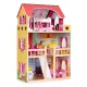 ECOTOYS medinis lėlių namelis su 14 baldų komplektu, 139937
