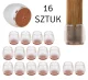 Silikoninės baldų kojelių apsaugos su veltiniu, 16 vnt., 12-16 mm, skaidrios