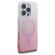 Guess dėklas iPhone 16 Pro telefonui IML Glitter Gradient MagSafe, rožinis