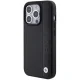 BMW Leather Textured & Stripe dėklas telefonui iPhone 15 Pro, juodas