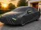 Waterproof Car Cover with Mirror Pockets, XXL, Black