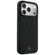 Mercedes Leather Crossed Lines MagSafe dėklas iPhone 17 / 18 Pro Max, juodas
