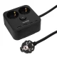 Huslog HUS1055 ilgintuvas su telefono laikikliu, 2x AC, 4x USB, 1.4m, juodas