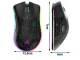 Belaidė kompiuterio pelė 2.4GHz su RGB apšvietimu, 1600 DPI, juoda
