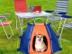 Waterproof Foldable Pet Tent for Dogs and Cats, Blue-Orange