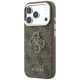 Guess 4G & Big Resin Logo dėklas skirtas iPhone 17 Pro / 18 Pro, rudas