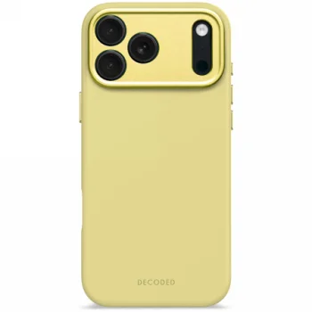 Decoded Silicone MagSafe dėklas, skirtas iPhone 17 Pro Max, geltonas