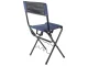 Fishing chair with backrest and rod holder, blue