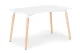 ModernHome modernus stačiakampis valgomojo stalas 120x80 cm, baltas