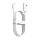 Baseus Simple Wisdom Micro USB laidų rinkinys, 2.1A, 1.5m, 2 vnt., baltas