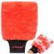Automobilio plovimo pirštinė Xtrobb Coral Fleece 26.5 x 18 cm, raudona ir juoda