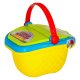 Kids Picnic Basket with Play Food, Fast Food Pizza and Burger