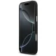 Karl Lagerfeld FW Grained Signature Logo dėklas iPhone 17 Pro Max telefonui, juodas