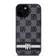 DKNY dėklas iPhone 15 / 14 / 13 telefonams Leather Checkered Mono Pattern, juodas