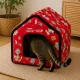 Foldable Dog & Cat House Bed, XL, Red