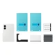 Samsung Silicone Magnet dėklas Galaxy Z Fold 8 su MagSafe ir 2 plėvelėmis, baltas