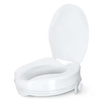 Paaukštinta klozeto sėdynė 4FIZJO 10 cm su dangčiu