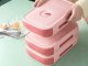 Egg Storage Container for Fridge, Drawer Organizer, 18 Eggs, Pink