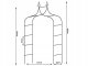 Metalinė sodo pergola ir augalų atrama (265 cm, Tamsiai žalia)