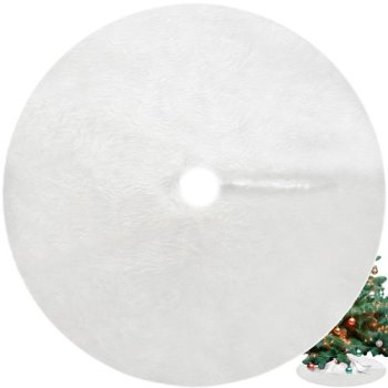 Ruhhy Christmas Tree Skirt Mat, 90 cm, White