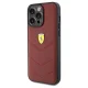 Ferrari Quilted Metal Logo odinis dėklas, skirtas iPhone 15 Pro Max, raudonas