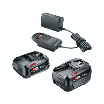 Bosch 18V pradinis rinkinys (2.0Ah + 4.0Ah) su įkrovikliu AL 18V-20