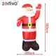 Pripučiamas Kalėdų Senelis Zortiva su LED apšvietimu 180 cm IP44