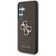 Guess Grained Big 4G Logo dėklas Samsung Galaxy S25, rudas