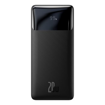 Baseus Bipow Fast Charging Power Bank 10000mAh 20W Black (Overseas Edition) + USB-A - Micro USB 0.25m Black Cable...