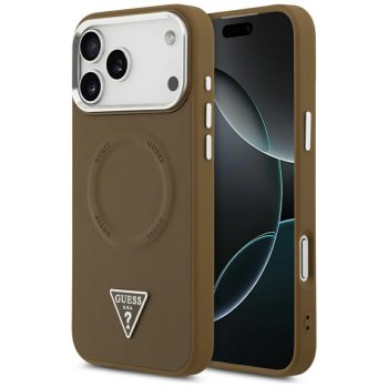 "Guess Triangle Logo MagSafe" dėklas iPhone 17 Pro, rudas