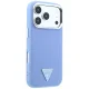 Dėklas Guess Grained Triangle Logo MagSafe skirtas iPhone 18 Pro Max / 17 Pro Max, mėlynas