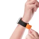 Dux Ducis Armor dirželis Apple Watch (41 / 40 / 38 mm), silikoninis, magnetinis, juodas / oranžinis