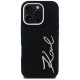 Karl Lagerfeld Signature Denim dėklas, skirtas iPhone 16 Pro Max, juodas