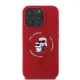 Karl Lagerfeld Karl & Choupette Heads Ring MagSafe dėklas iPhone 16 Pro Max, raudonas