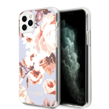 Guess iPhone 11 Pro Max dėklas Flower, alyvinis
