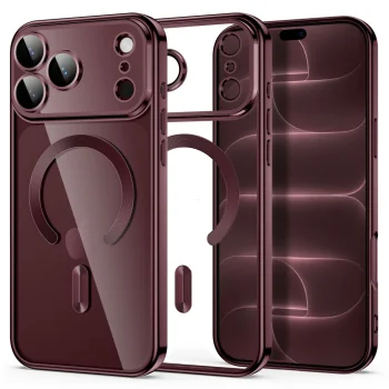 Tech-Protect MagFlex case for iPhone 18 Pro / 17 Pro, burgundy