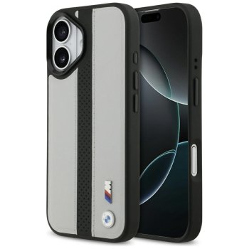 BMW M Perforated Stripe Logo MagSafe dėklas, skirtas iPhone 17, pilkas