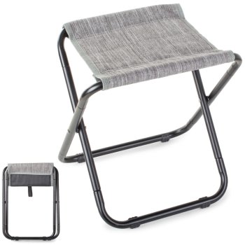 Folding Camping and Fishing Stool, Grey
