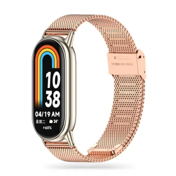 Tech-Protect MilaneseBand Strap for Xiaomi Smart Band 8 / 8 NFC, Pink