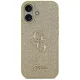 Guess iPhone 17 dėklas Fixed Glitter Big 4G, auksinis