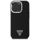 Guess Grained Triangle MagSafe dėklas iPhone 16 Pro Max telefonui, juodas