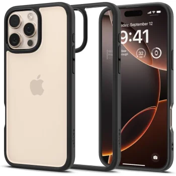 Apsauginis dėklas Spigen Ultra Hybrid iPhone 16 Pro Max, matinis juodas